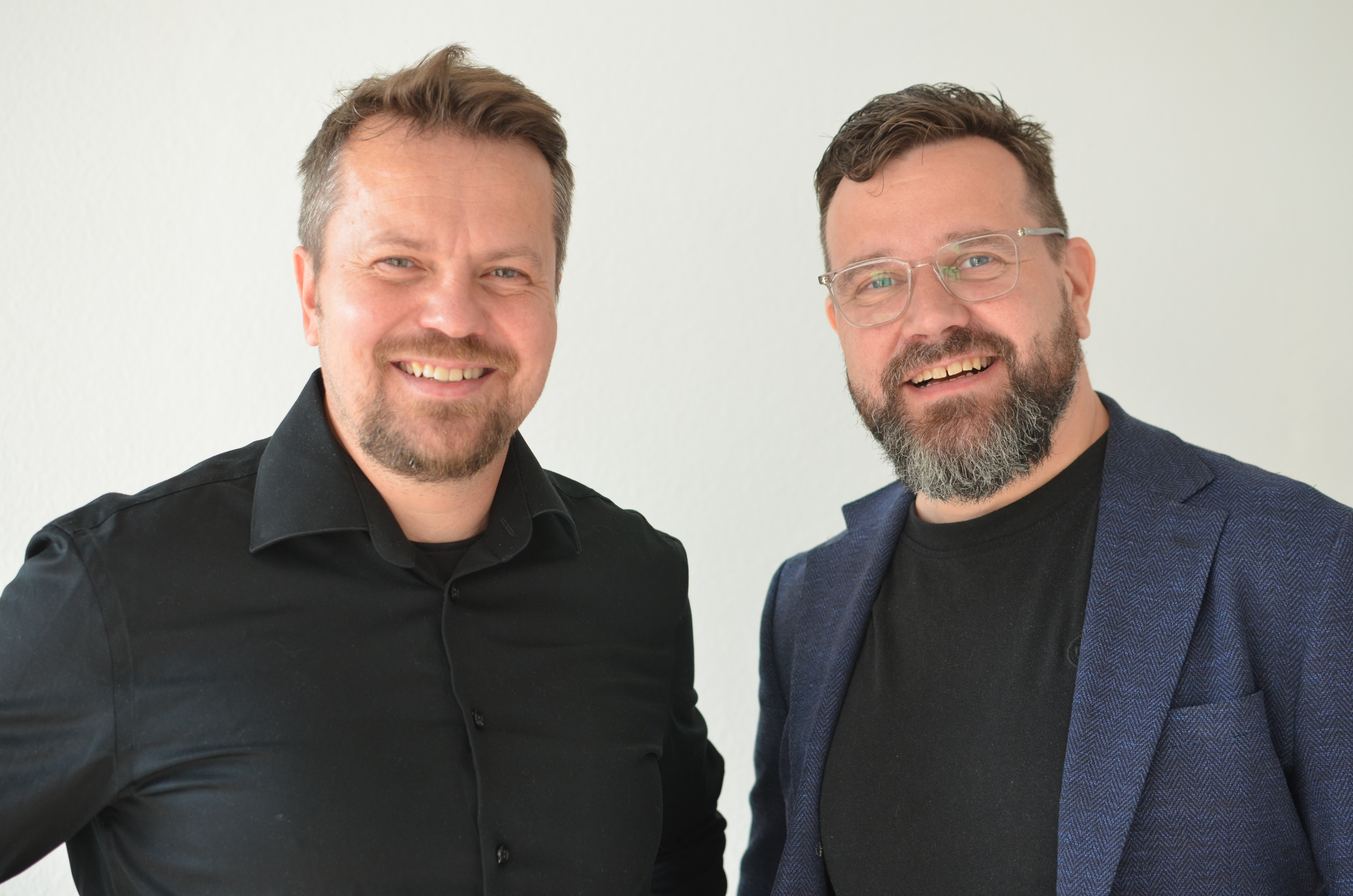 Jukka-Pekka Keisala and David Bitnar at the Flowcourier office